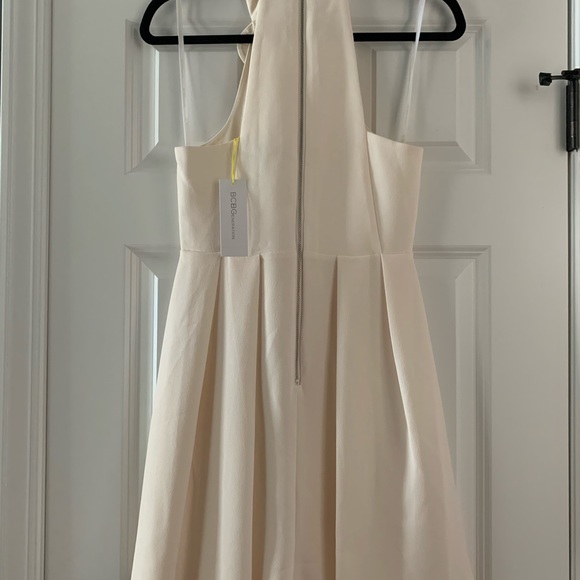 NWT BCBG White halter top cocktail dress - Picture 3 of 5